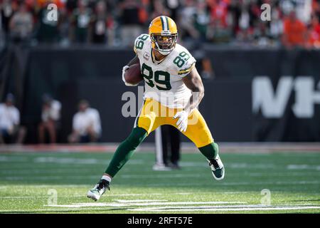 Green Bay Packers tight end Luke Musgrave (88) a preseason NFL football  game Saturday, Aug. 26, 2023, in Green Bay, Wis. (AP Photo/Mike Roemer  Stock Photo - Alamy