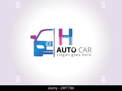 Letter H Car Logo Design Template Inspiration, Vector Illustration, Vehicle Logo, Automotive Logo Stock Vector