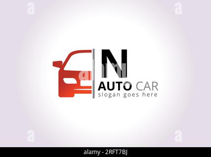 Letter N Car Logo Design Template Inspiration, Vector Illustration, Vehicle Logo, Automotive Logo Stock Vector