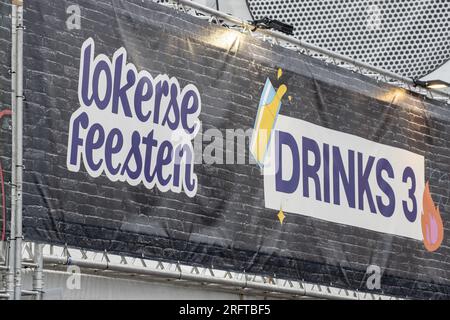 Lokeren, Belgium. 05th Aug, 2023. The Lokerse Feetsen logo pictured during the Lokerse Feesten, Saturday 05 August 2023 in Lokeren. The Festival takes place from August 4 untill August 13. BELGA PHOTO NICOLAS MAETERLINCK Credit: Belga News Agency/Alamy Live News Stock Photo