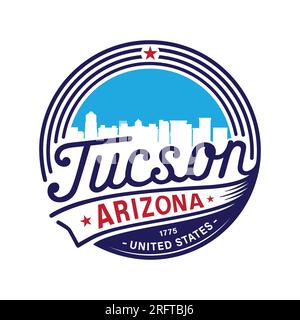 City of Tucson. Tucson Arizona logotype. Vector and illustration. Stock Vector