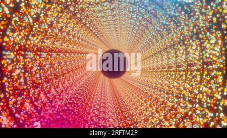 Circle tunnel with particles. Computer generated 3d render Stock Photo ...