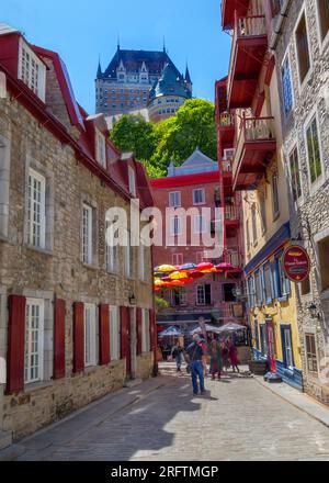 Quartier Petit Champlain, Quebec City, Quebec, Canada Stock Photo