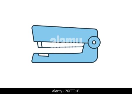 stapler icon. Icon related to stationery. flat line icon style. Simple vector design editable Stock Vector