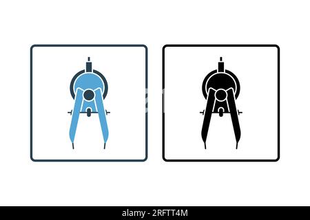 divider icon. Icon related to stationery. solid icon style. Simple vector design editable Stock Vector