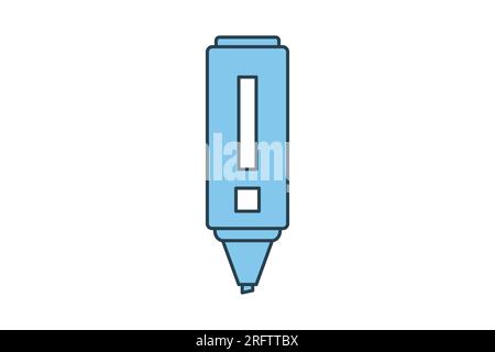 marker icon. Icon related to stationery. flat line icon style. Simple vector design editable Stock Vector