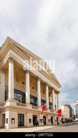 The Royal Opera House in the heart of theatreland in Bow Street, Covent Garden in London's West End, London WC2 Stock Photo