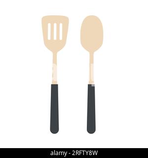 Kitchen food utensils. Food preparing tools, cooking instruments vector illustration Stock Vector