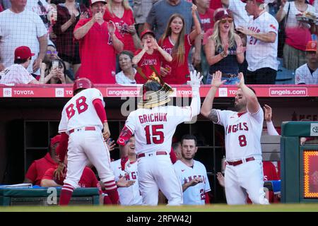 Randal Grichuk homers in his first game with the Angels 💥 @mlb