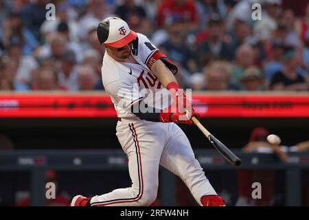 LOS ANGELES, CA - MAY 17: Minnesota Twins catcher Ryan Jeffers (27)  congratulates relief pitcher Griffin Jax (22) after their team victory in a  regular season game over the Los Angeles Dodgers