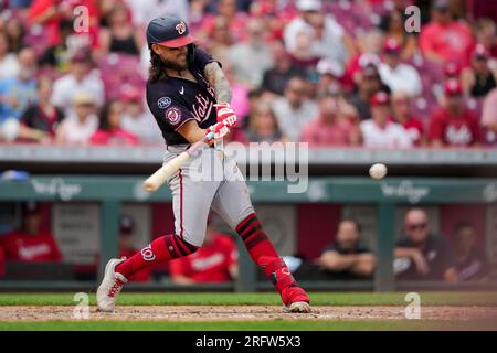 Washington Nationals' Michael Chavis in action during a baseball game  against the Arizona Diamondbacks, Thursday, June 22, 2023, in Washington.  (AP Photo/Nick Wass Stock Photo - Alamy