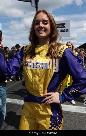 NUERBURGRING, Germany. , . DTM, German Touring car Masters at the Nürburgring, grid girl, during the race on Saturday on 5. August. fee liable image, photo and copyright © Gerard SERSTEVENS/ATP images (SERSTEVENS Gerard/ATP/SPP) Credit: SPP Sport Press Photo. /Alamy Live News Stock Photo