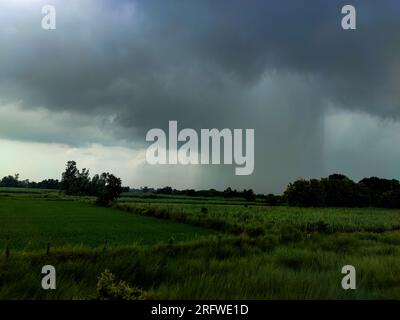 The Rainy Cloud Occurrence In Specific Area.. Stock Photo