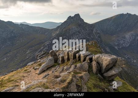 Looking along the Goatfell ridge, Isle of arran Stock Photo