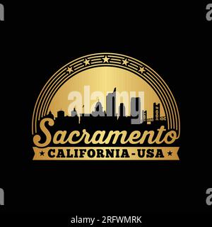 Sacramento, California, USA logo design template. Vector and illustration. Stock Vector