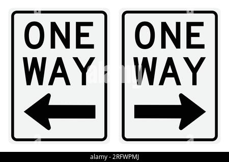 One Way Signs. Vector and Illustrations Stock Vector Image & Art - Alamy