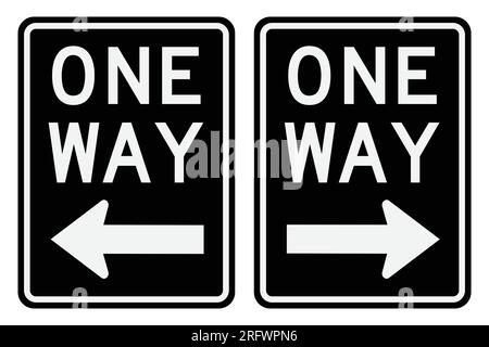 One Way Signs. Vector and Illustrations Stock Vector Image & Art - Alamy