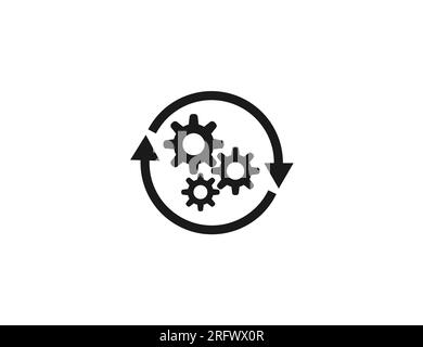 Automatism, process icon. Vector illustration. Stock Vector