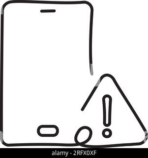 Smart phone icon continuous one line drawing with isolate simple ...
