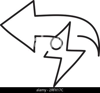 Reply one line icon. Simple one line vector icon Stock Vector