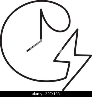 Quick Appointment one line icon. Simple one line vector icon Stock Vector