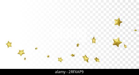 Flying gold star sparkle background. Holiday starlight banner. Vector illustration Stock Vector