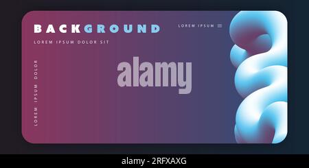 Abstract Colorful 3D Geometric Pattern Background Template, Gradient Shapes Composition, Futuristic Poster or Landing Page Design with Colorful Three Stock Vector