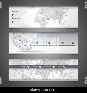 Web Design Elements - Header Design - Networks Stock Vector