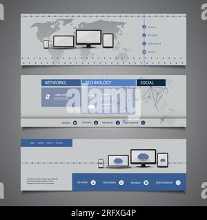 Web Design Elements - Header Designs Stock Vector