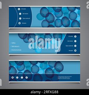 Web Design Elements - Header Designs with Bubbles Stock Vector