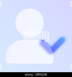 user glass morphism trendy style icon Stock Vector