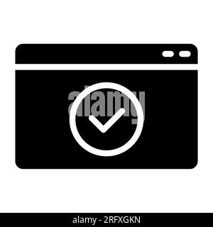 browser window vector glyph icon isolated Stock Vector