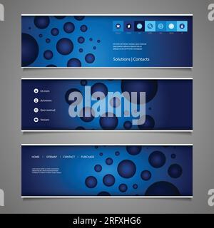 Banner or Header Design with Abstract Colorful Bubbly Pattern Stock Vector