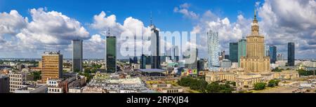Warsaw, Poland - June 28 2023: View to the city centre of Warsaw Stock Photo