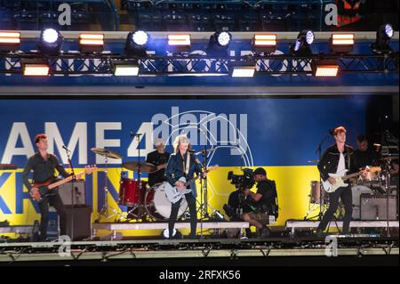 London, UK, 5th August 2023. The Pretenders at Charity Event Game4Ukraine at Stamford Bridge. Cristina Massei/Alamy Live News Stock Photo