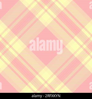 Check pattern texture of textile background tartan with a fabric seamless vector plaid in light and red colors. Stock Vector