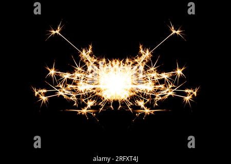 Fireworks, sparks, isolates on black background Stock Photo