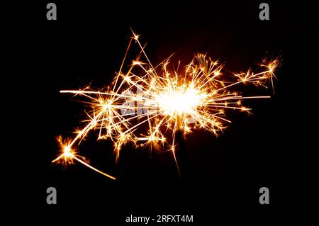 Fireworks, sparks, isolates on black background Stock Photo