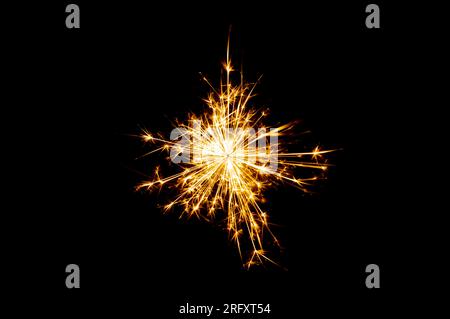 Fireworks, sparks, isolates on black background Stock Photo