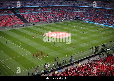 London, UK. 06th Aug, 2023. London, August 6th 2023: during the FA Community Shield Final football match between Arsenal and Manchester City at Wembley Stadium, London, England. (Pedro Soares/SPP) Credit: SPP Sport Press Photo. /Alamy Live News Stock Photo