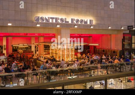 View of the Control Room B restaurant and dining area inside Battersea Power Station, London, UK Stock Photo