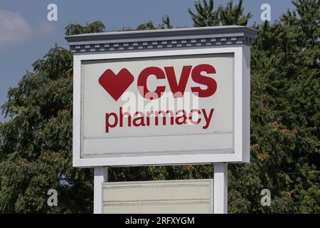 Logansport - August 3, 2023: CVS Pharmacy location. CVS Health is a retail pharmacy and pharmacy benefit manager. Stock Photo