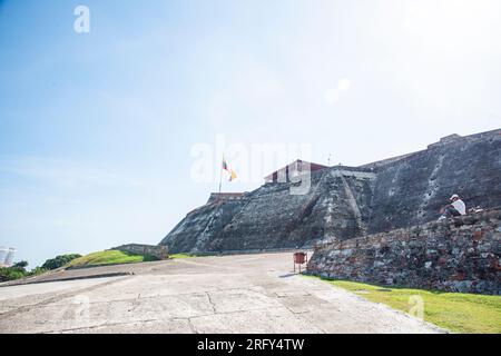 COLOMBIA CARTAGENA DE INDIAS 06-08-2023,Castillo San Felipe de Barajas - OL Stock Photo