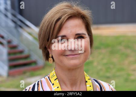 Corinne Van der Poel Poulidor fille, femme et mère de champions du cyclisme : fille de Raymond Poulidor, femme d’Adrie Van der Poel, mère de David et Stock Photo