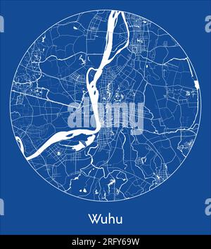 City Map Wuhu China Asia vector illustration Stock Vector Image & Art ...