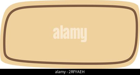 Abstract rectangle shape for text frame background and texture in a organic blob vector illustration Stock Vector