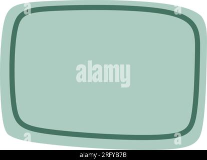 Abstract rectangle shape for text frame background and texture in a organic blob vector illustration Stock Vector