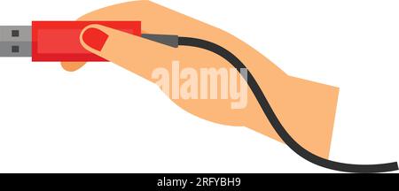 Usb plug insert icon Stock Vector