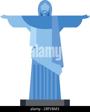 Christ the Redeemer in Rio de Janeiro icon Stock Vector