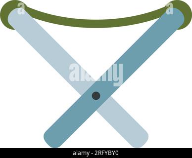 Folding stool vector icon Stock Vector